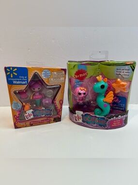 LALALOOPSY Lalaoopsies mini mermaid treasure doll & mini sea squirt seahorse toy